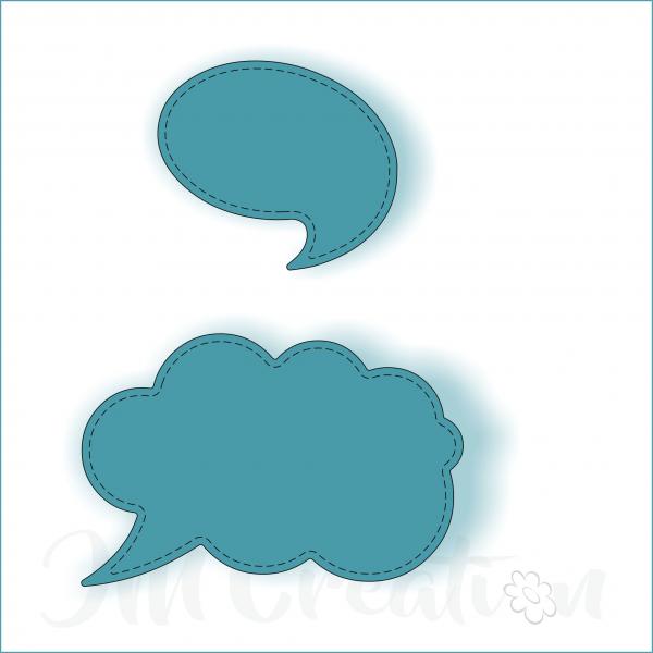 Stanzschablone - Sprechblasenset 2